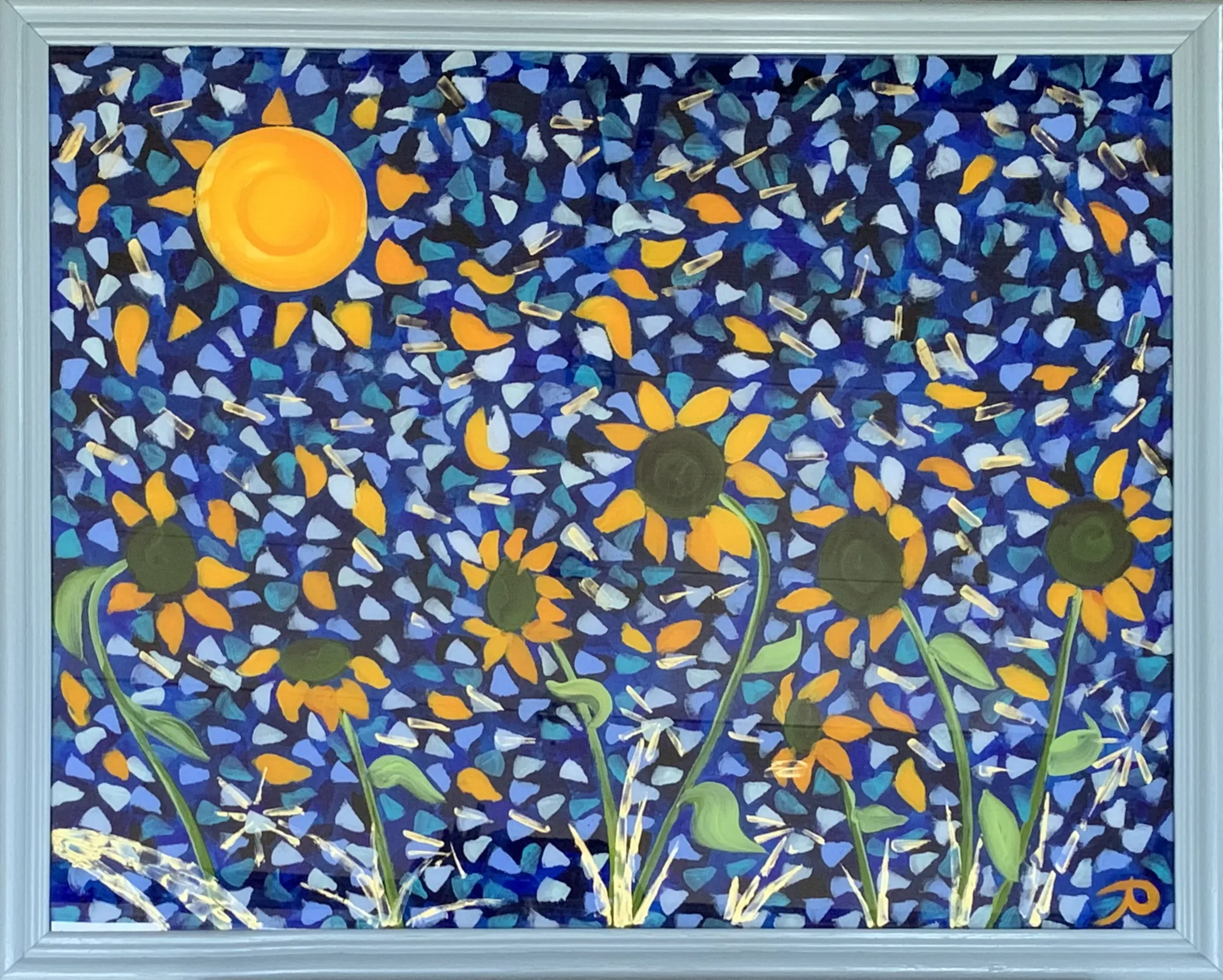 Glass Sunflowers 